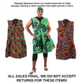 Bargain Set of 3 Sleeveless African Print Midi Dresses - ASSORTED