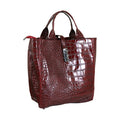Burgundy Vegan Leather Luxury Tote Handbag