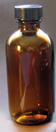 4 oz. Amber Round Bottle - Set Of 12