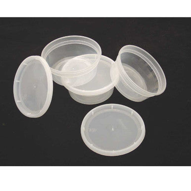 8oz. Clear Deli Container w/Lid - 12 pk.