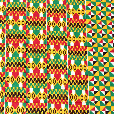 Hexagon Kente Fabric 6 Yards